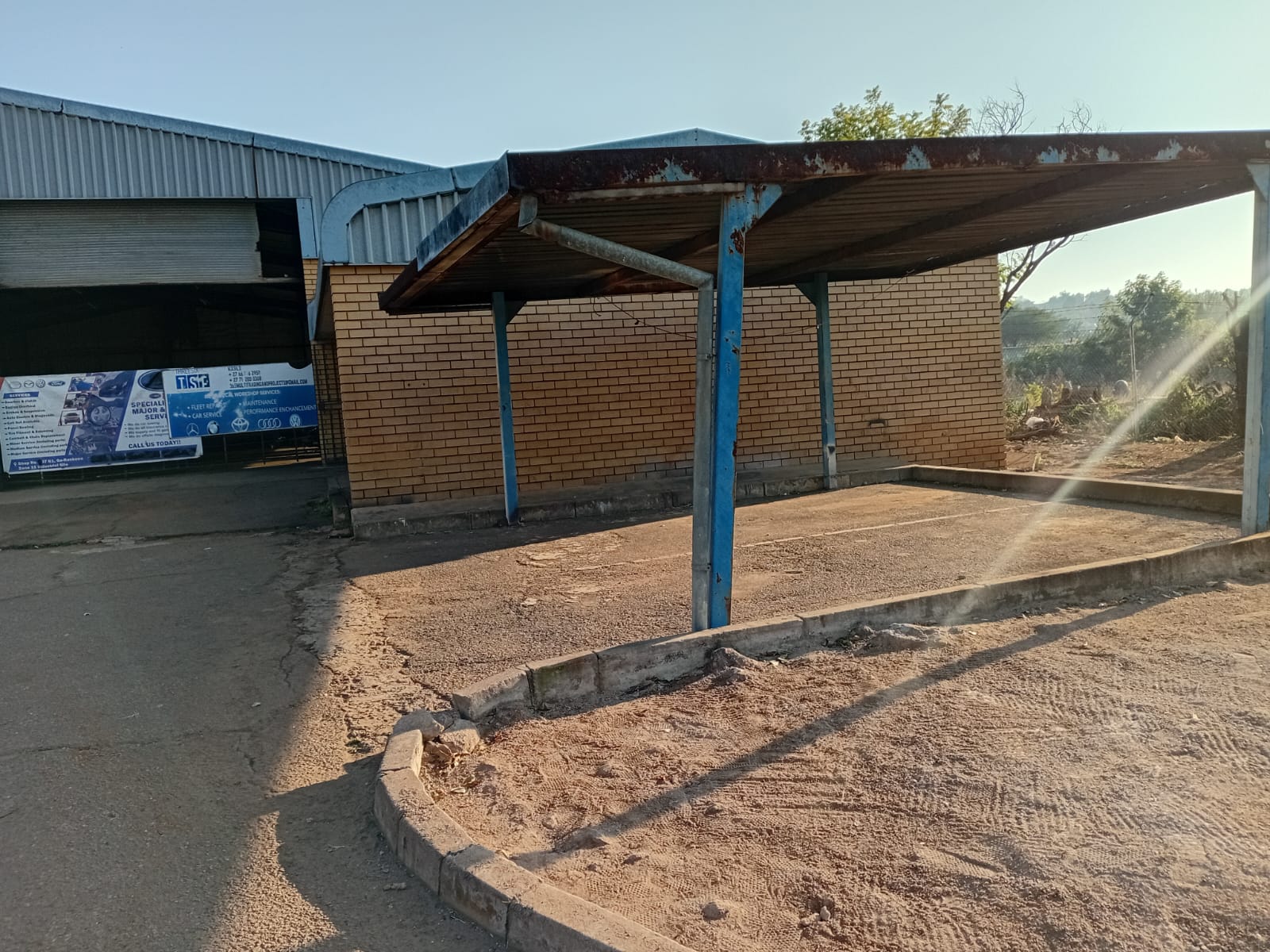 Customer parking area at the workshop